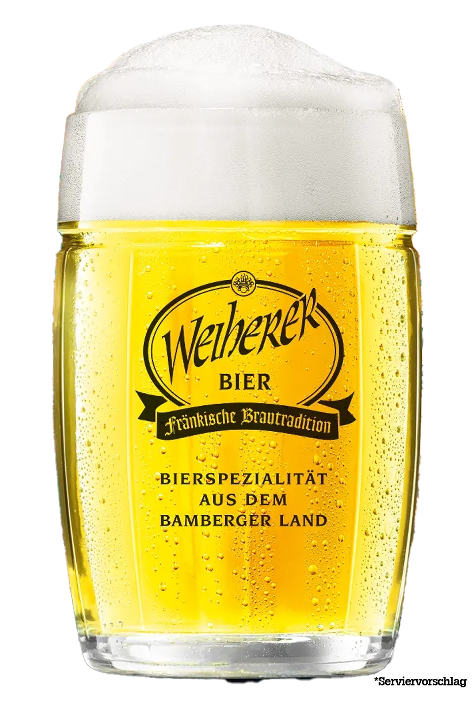 Glaskrug bauchig Weiherer Bier 0,5 l